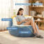 Fauteuil à billes surdimensionné en fausse fourrure à compression avec bourre en mousse viscoélastique déchiquetée-464796072