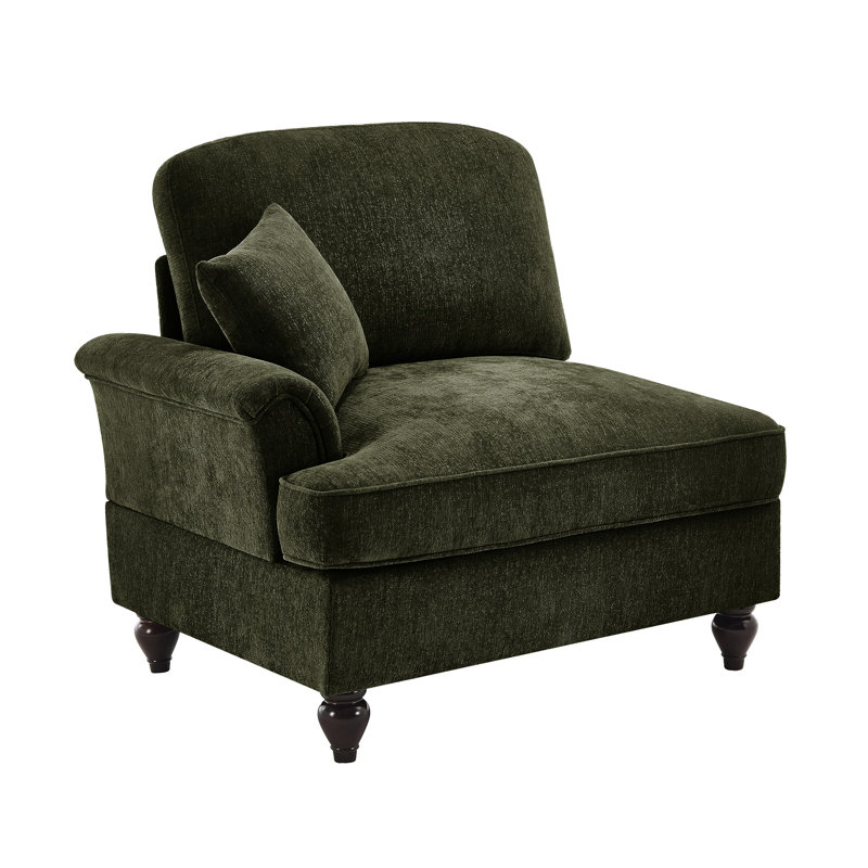 Chenille avec plis décoratifs détachables pour une variation de style, soutien du corps du dossier segmenté et configurable en tant que siège simple en chenille, avec dossier incurvé et dossier lombaire mobile