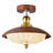 Vintage Crystal Semi-Flush Ceiling Light, 5-Light 11.8” Fixture. Mid-Century style, ideal for bedroom, entryway, hallway, dining room.