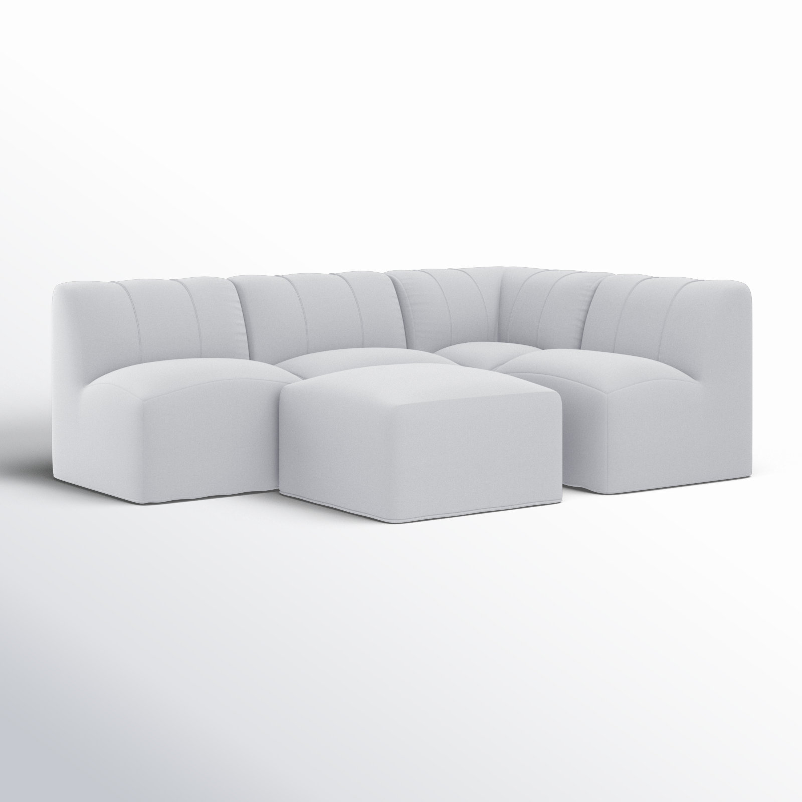 Praia 4-Person Sunbrella® Patio Seating Group, Canvas White Sunbrella® Canvas