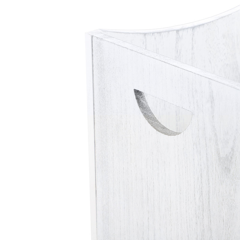 Bamboo Open Waste Basket - 5.3 Gallons, White
