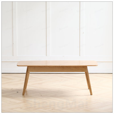 Solid Wood Low Center Table with Storage Shelf, Easy Assembly, Ideal for Home and Office Use