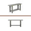 Console de 62,9 po de style minimaliste moderne, canapé d'entrée en bois massif avec détails en métal, tablette intégrée, pour le salon, le couloir-1538734290