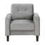 32,5 po W Fauteuil droit carré en velours (ensemble de 2)-754573029