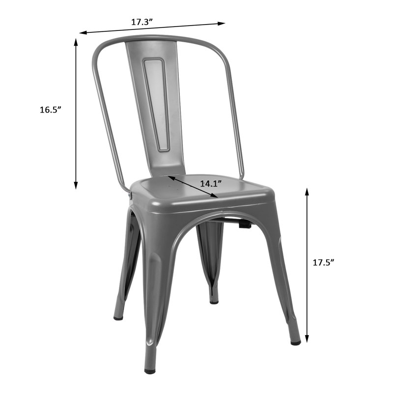Chaise d'appoint Borowski, Gris
