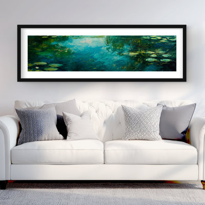 Static - Turquoise Framed Matted Print for Home Decor