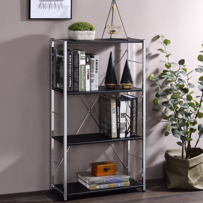Finish Bookshelf, Black/Chrome