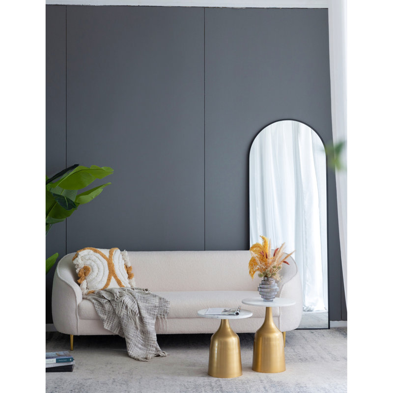 28X1X74" Celine Black Arch Body Mirror