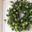 Couronne d'eucalyptus artificiel de 18 pouces, couronne de verdure toutes saisons pour décor rustique maison de campagne printemps été automne