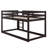 Twin Size Stacked Floor Bunk Bed With Ladder Included-1014622936
