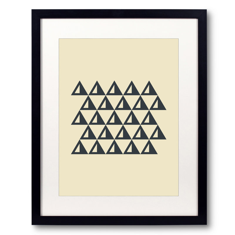 Triangles by Beth Vassalo, Black Framed Paper, 20" H x 16" W