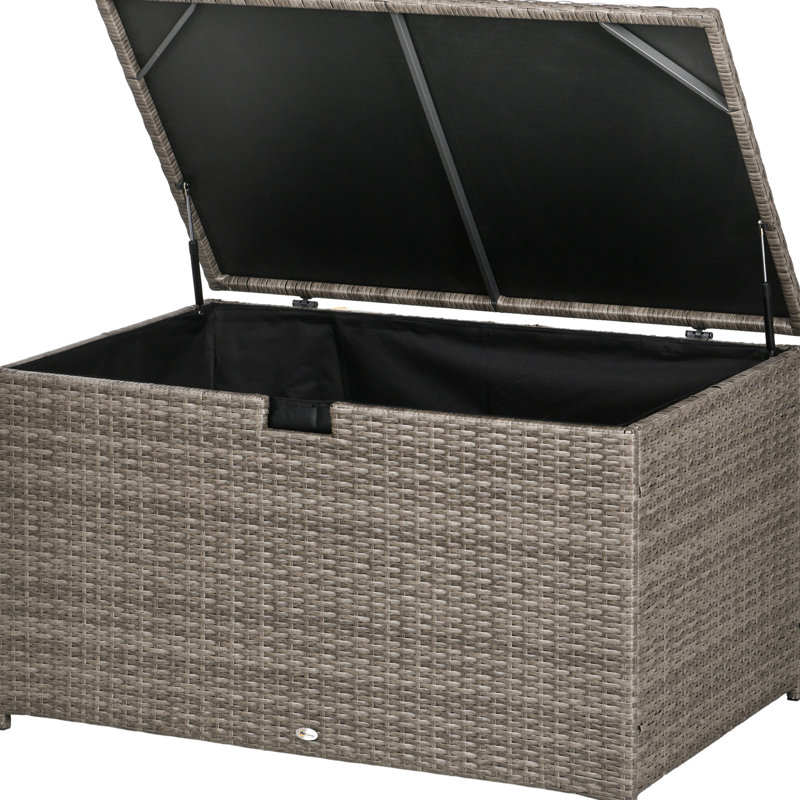 Boîte de 113 gallons pour l'extérieur - rangement imperméable pour outils de jardin, piscine