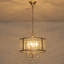 Luminaire suspendu cylindrique en cristal 4 lumières