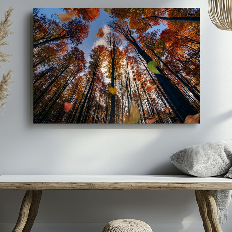 Reproduction d'art sur toile, "Scène captivante" dans une forêt dense, H 9 po x l 12 po