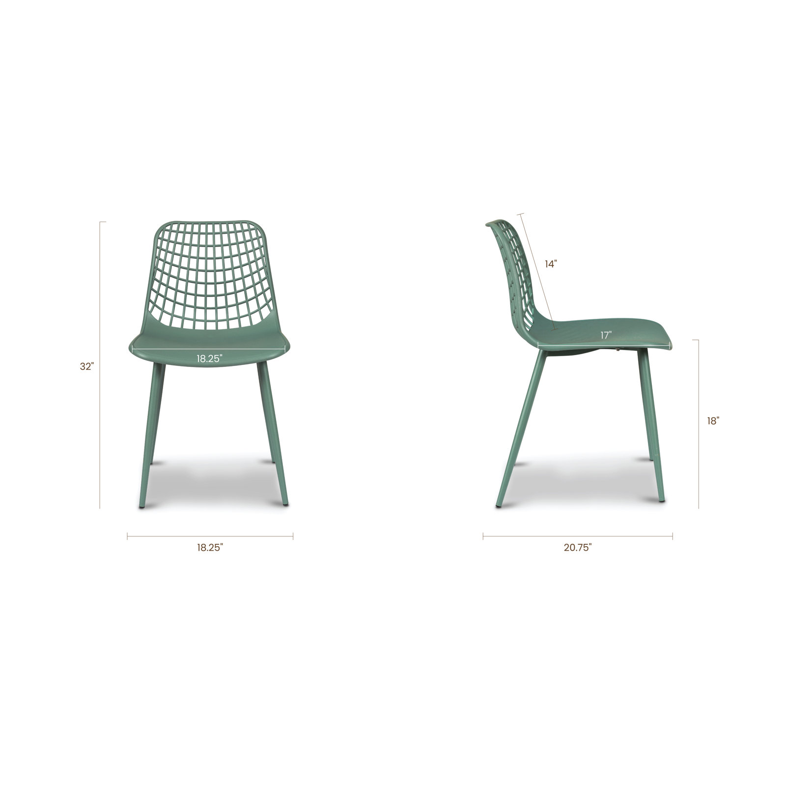 Marais Dining Chair, Pistachio Green
