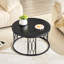 Tables basses et tables basses peu encombrantes, bois MDF noir, maison industrielle moderne