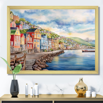 Terre-Neuve côtière rétro I sur toile