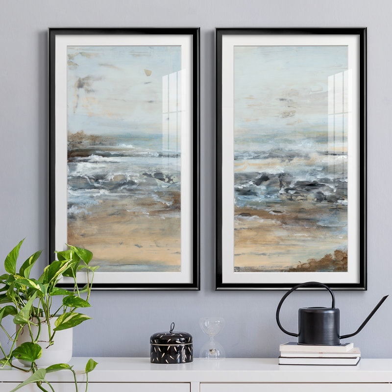 Just Be I - Ensemble de 2 reproductions d'art encadrées, Noir, H 14,5 po x l 53 po x P 1,5 po