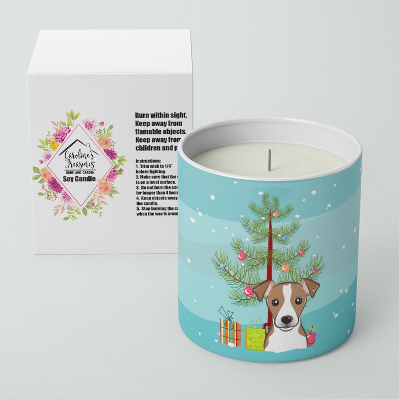 Bougie de Noël 10 oz, Jack Russell terrier