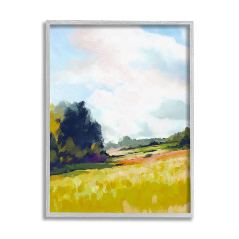 Paysage de campagne pré sur toile par Amy Hall, peinture, Estampe numérique Farmhouse, H 30 po x l 24 po x P 1,5 po