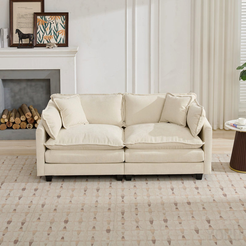Canapé modulaire en chenille Ultimate Comfort, parfait pour les espaces de vie