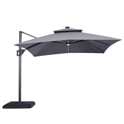 118'' Lighted Cantilever Umbrella