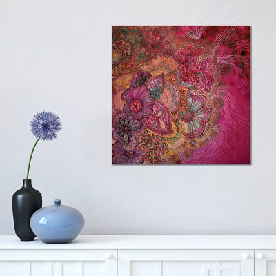 Flourish Berry 1 Piece Wrapped Canvas Painting