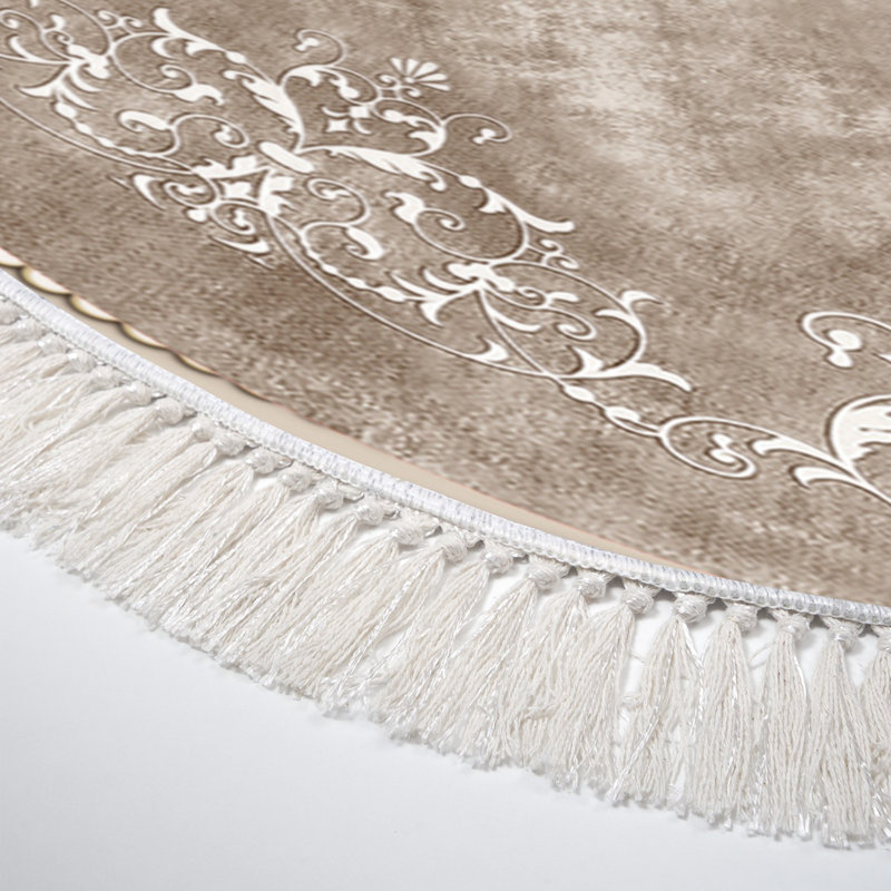 Tapis brun / gris Marylou, Ovale 3 pi 11 po x 5 pi 11 po