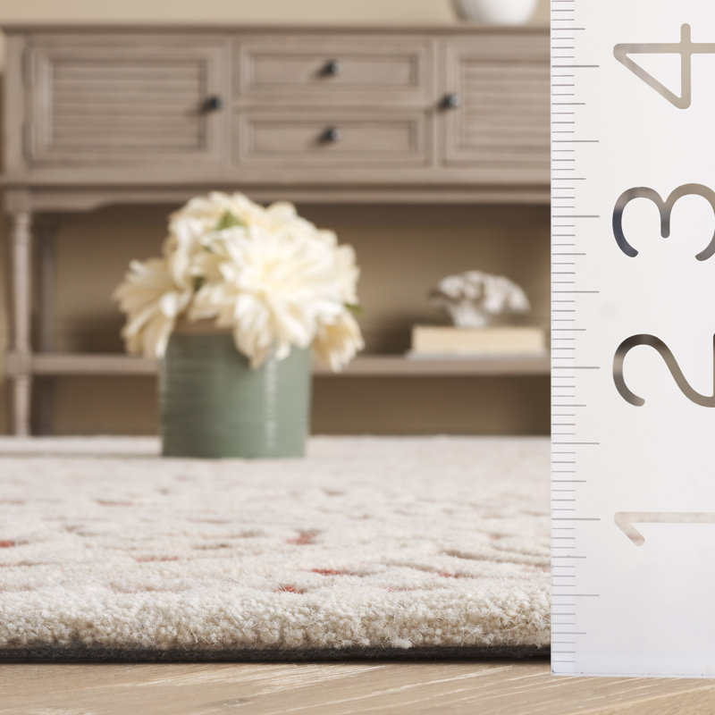 Cambridge 123 Hand Tufted Wool Damask Rug, Square 6'