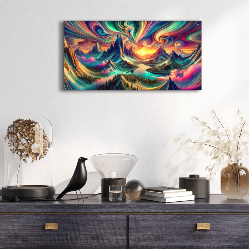 Art mural en verre acrylique, 48 "x 24", H 24 po x l 48 po