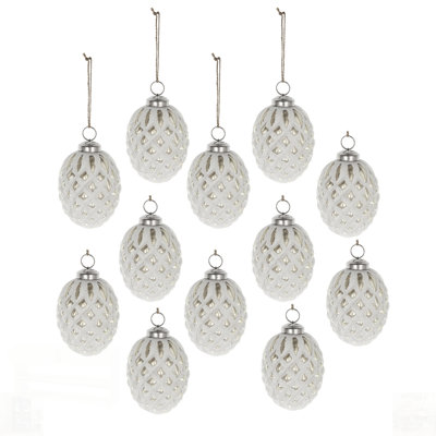 Boules de Noël, boules de Noël suspendues en verre pour décorations de fêtes
