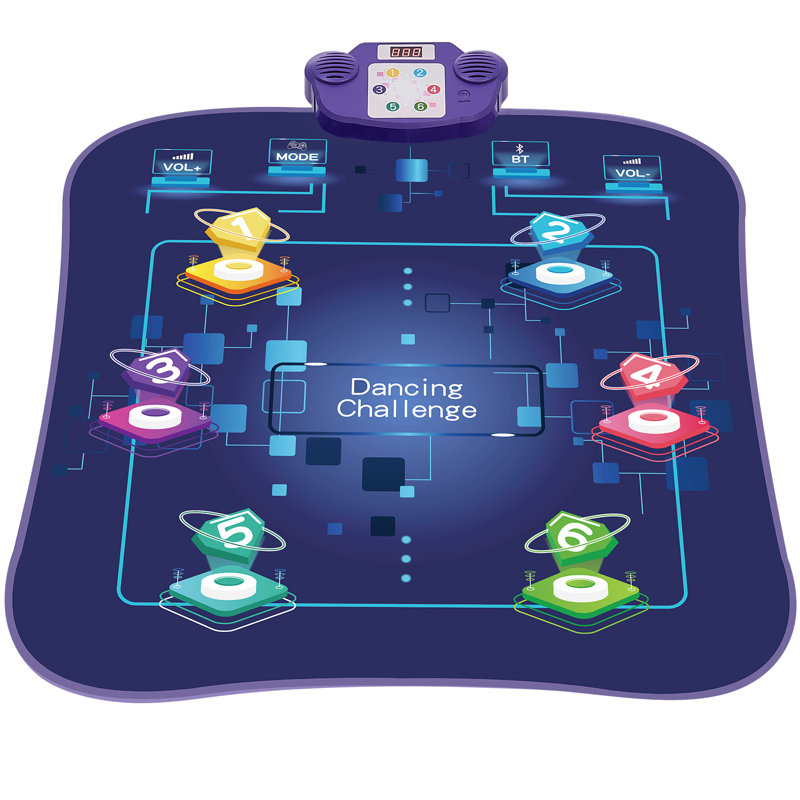 Tapis de danse pour enfant, L 10,24 po x L 11,22 po, Bleu