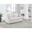 Canapé convertible beige en velours côtelé 2 places avec porte-gobelet et canapé convertible 1 pièce avec port USB
