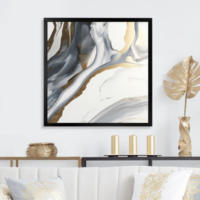 " Black And Gold Harmony Of Marble III "