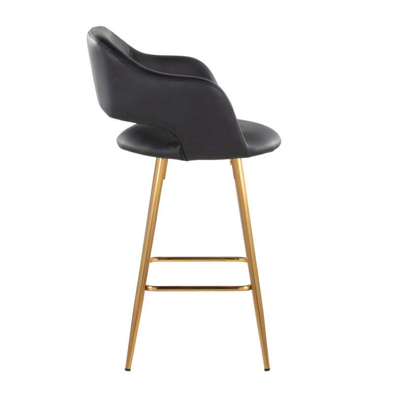 Contemporary Counter Stool, Doré, Noir