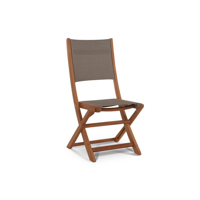 Stella Folding Teak Patio Dining Chair, Brown