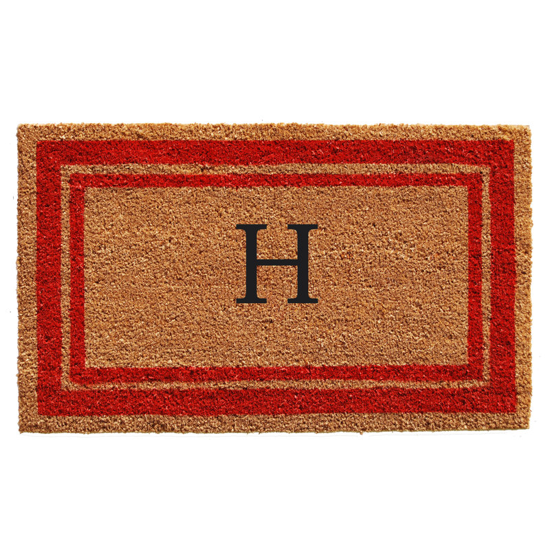 Tapis d'entrée antidérapant Stortz, Rectangle 2 pi x 3 pi, H, Rouge / Brun