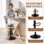  Tabourets de bar rembourrés réglables modernes avec dossier et repose-pieds pour îlot de cuisine et salle à manger-90523662-90523663