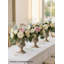  Vase urne antique en ciment côtelé doré, pot de fleurs décoratif de style européen pour décoration intérieure classique ou rustique, 6,5 po de diamètre et 10 po de hauteur