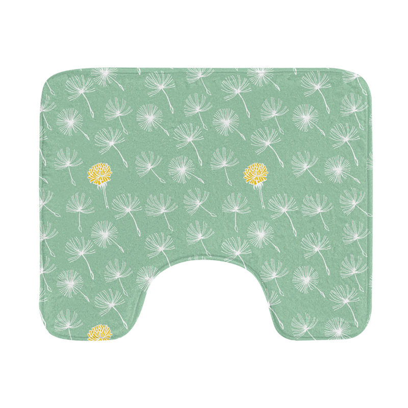Tapis de salle de bain en U 20 po Botanical Green