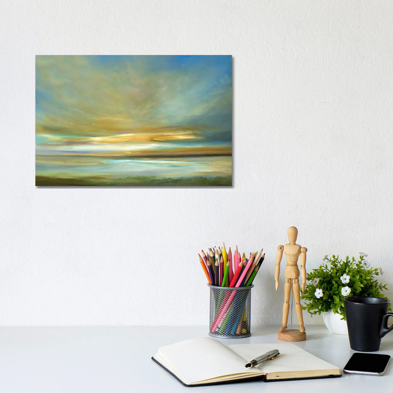 Light On The Dunes by Sheila Finch - Painting on Canvas, Wrapped Canvas, 20.32 cm H x 30.48 cm W
