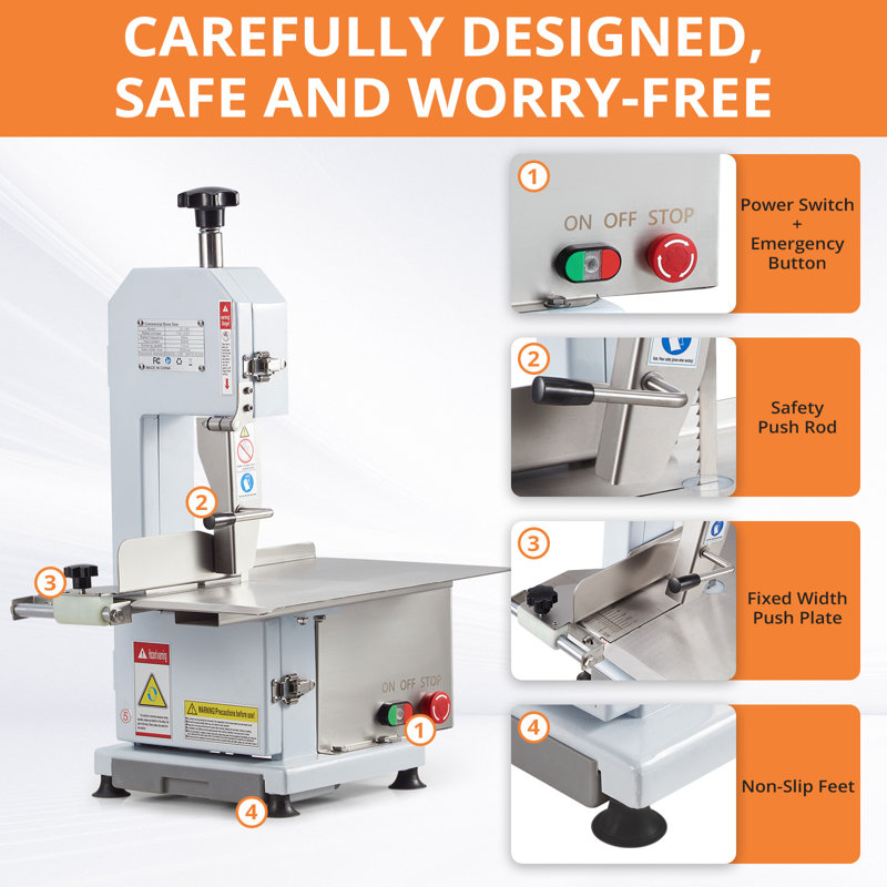 Yesurprise Stainless Steel Electric Meat Slicer