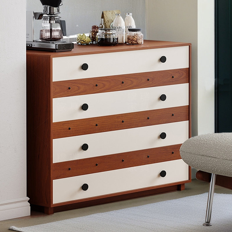 Modern Solid Wood 4-Drawer Stylish Accent Chest
