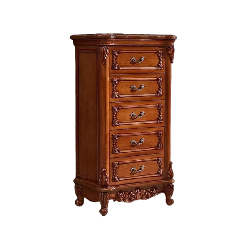 Armoire américaine en bois massif sculpté. Commode d'appoint