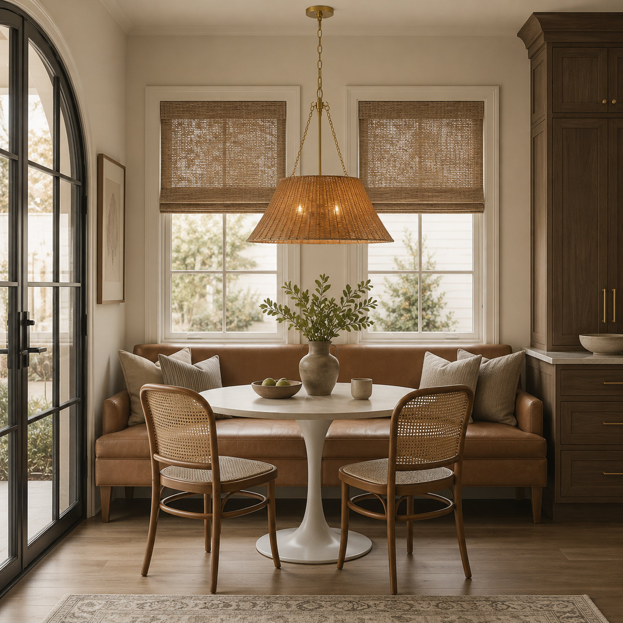 Ariette 22-in Pendant, Natural Rattan