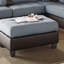 Canapé modulaire contemporain en polyfibre gris avec coussins en tissu capitonné et réversible 3 pièces