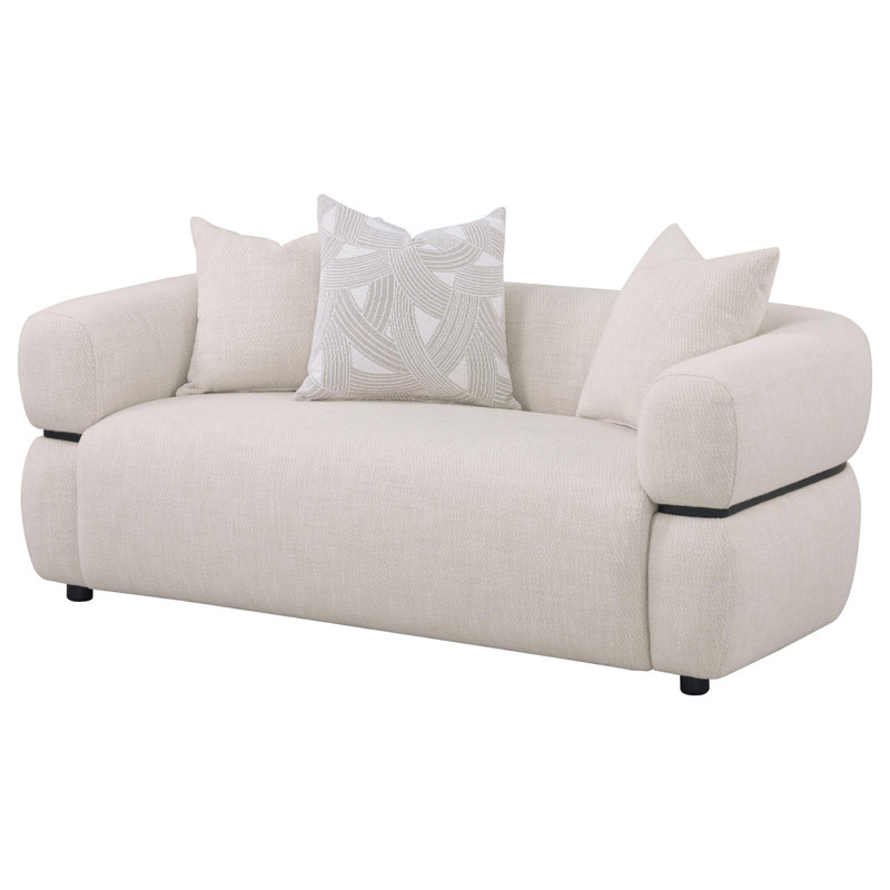 Causeuse rembourrée de style moderne Mid-Century, 2