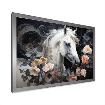 «Majestic Flower Beauty Horse II», reproduction sur toile