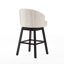 Tabouret tournant à 360 degrés avec garniture cloutée, ensemble de 2