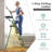 Stroupe 4 Step Folding Ladder 330lbs Portable Steel Anti-slip Step Stool W/tool Platform